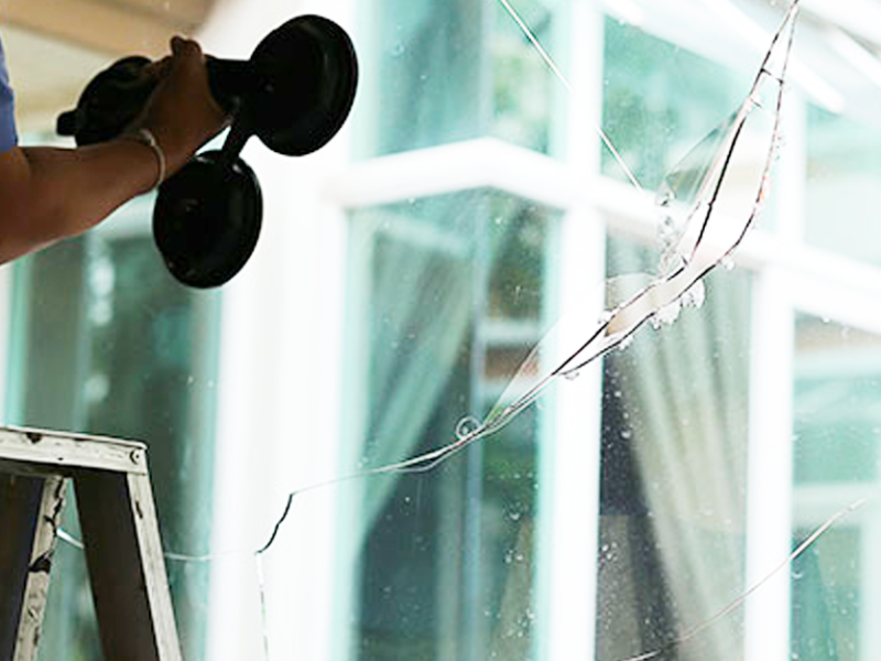 glazing repairs close up