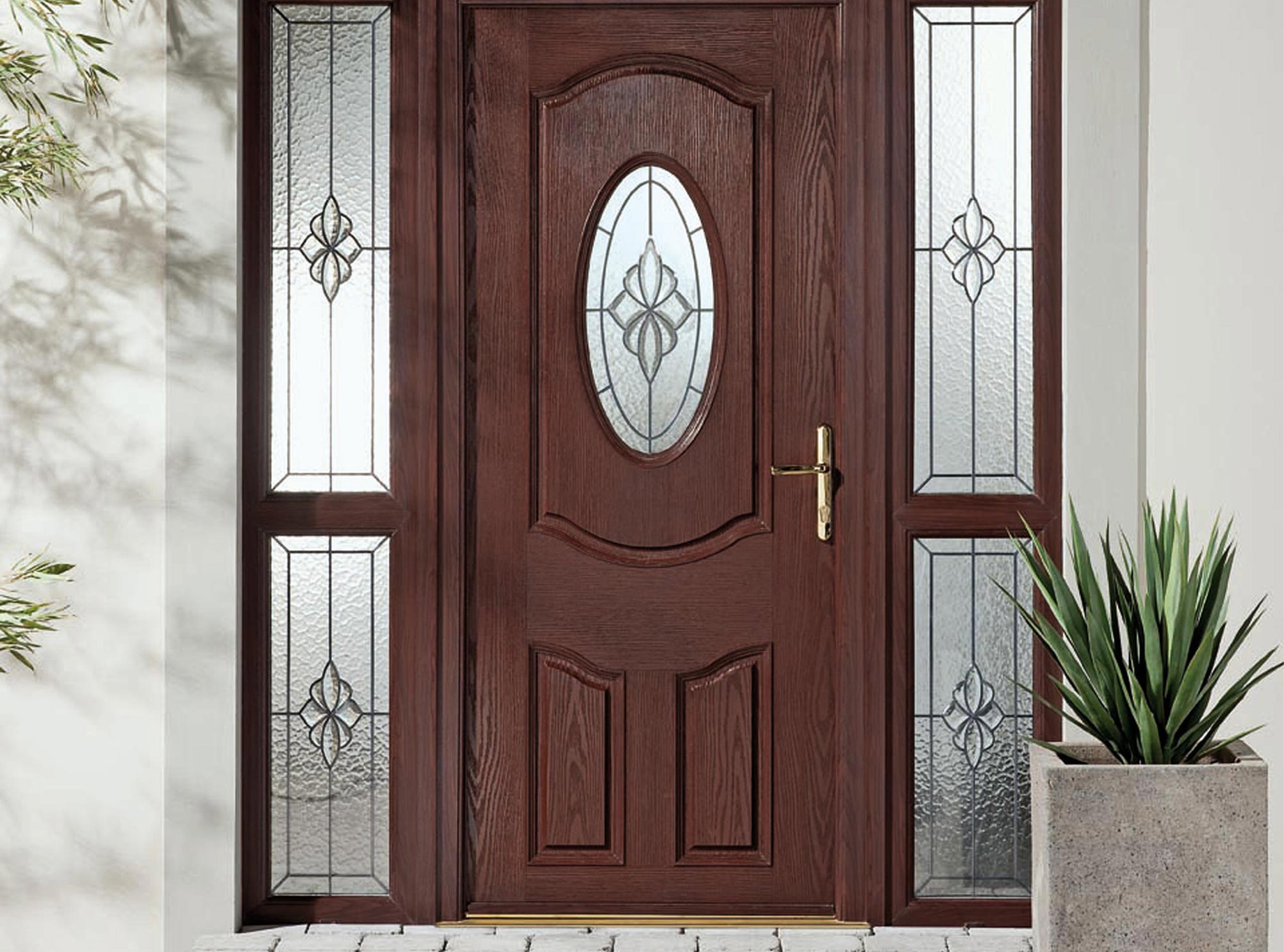 brown composite doors