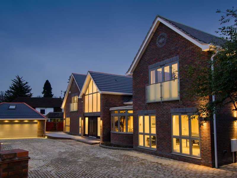 aluminium windows night